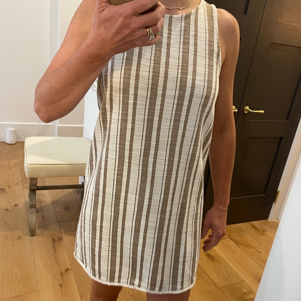 Mango Lightweight Striped Sleeveless Dress